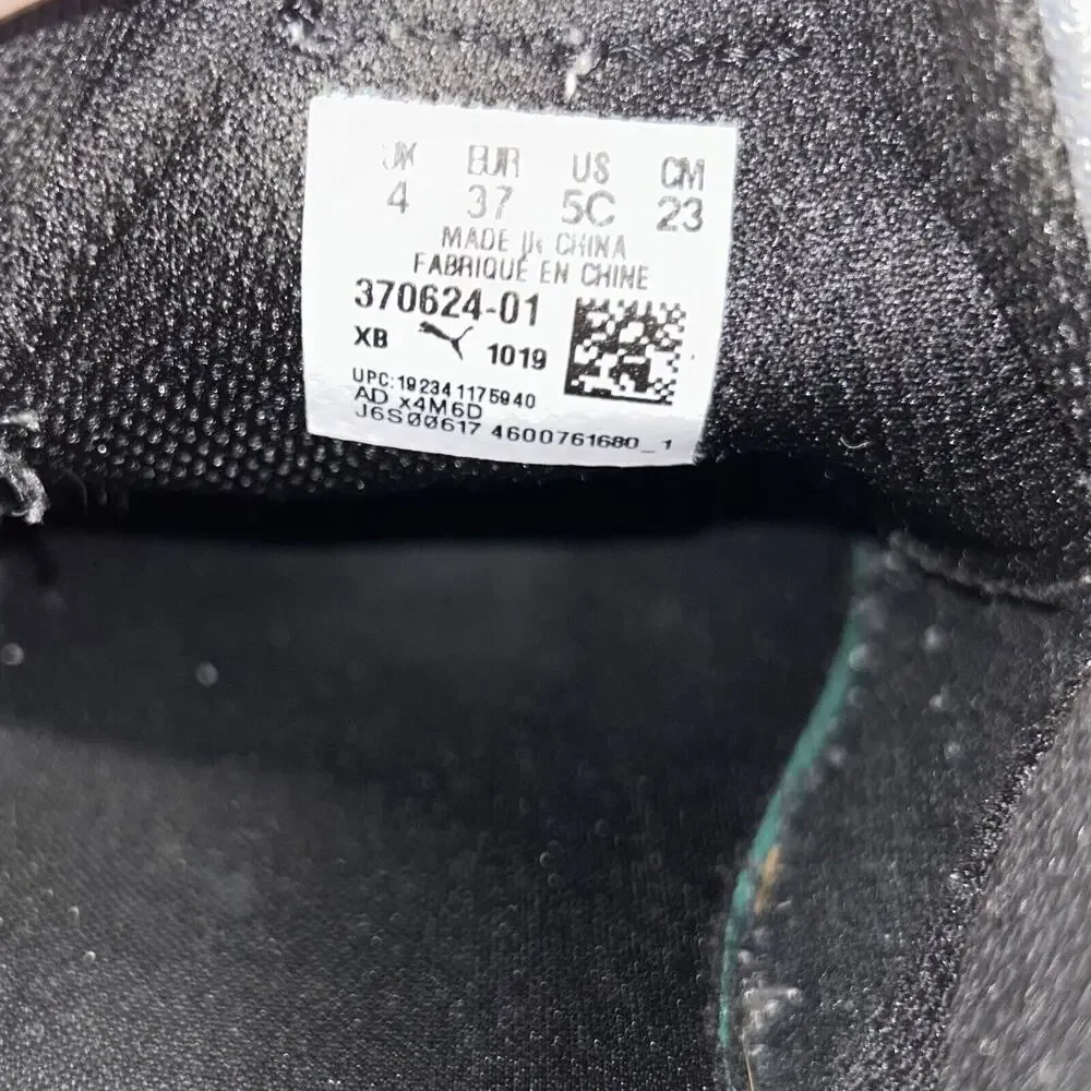 PUMA VIKKY V2 GLITZ Youth US Size 5 Gray Silver Black Sneaker Shoes 370624-01
